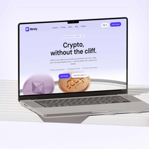 Mintly — Consumer Crypto Wallet Next.js 16 Template | 8 Pages, React 19, Tailwind v4